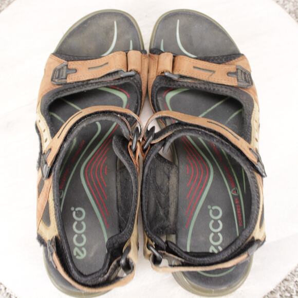 Ecco Offroad Hiking Sandals Mens 39 US 6 Brown Tan Leather Adjustable - Picture 8 of 9